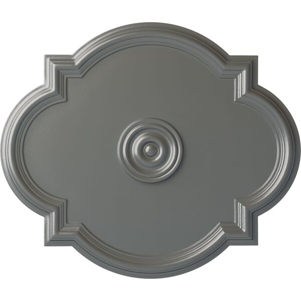 Ekena Millwork Waltz Ceiling Medallion (Fits Canopies up to 5 1/4"), Hand-Painted Silver, 24"W x 20 1/2"H x 1 1/8"P CM24WASLS - main